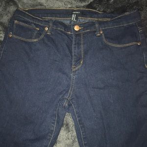 Dark wash blue jeans from f21